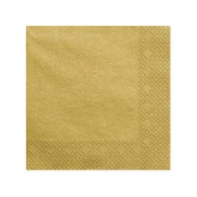 Afbeelding van Gouden Servetten Metallic 33cm 20st