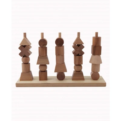 Afbeelding van Wooden Story Houten stapelfiguren naturel