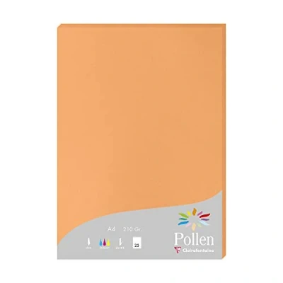 Afbeelding van Clairefontaine Pollen papier voor inkjetprinter A4 (210x297 mm) 25 vel Oranje