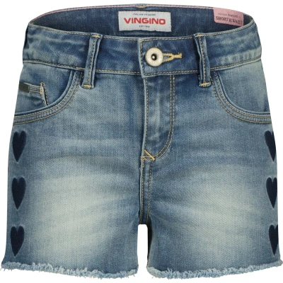 Afbeelding van Vingino Dafina Heart Meisjes Jeans Mid Blue Wash
