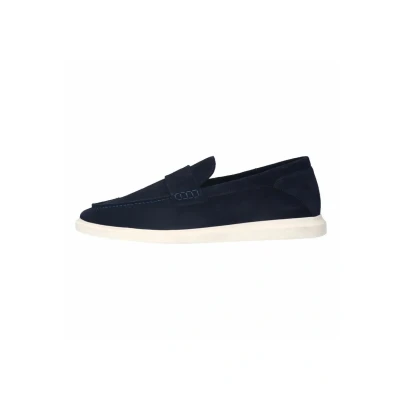Afbeelding van Manfield Instappers, Heren, Maat: 40, Blau Schoenen