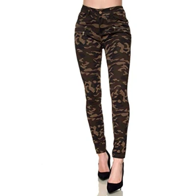 Afbeelding van Elara Chunkyrayan Jeggingbroek voor dames, stretch, skinny fit, Camouflage