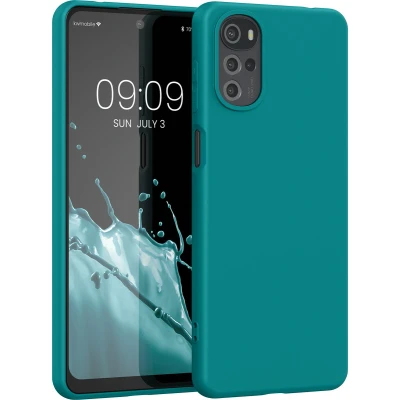 Afbeelding van kwmobile telefoonhoesje geschikt voor Motorola Moto G22 Hoesje smartphone Back cover in petrol