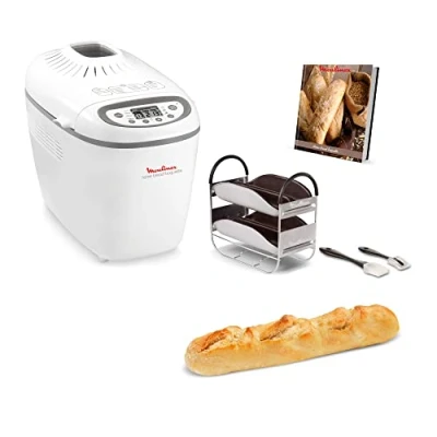 Afbeelding van Moulinex OW610110 broodbakmachine voor thuisgebruik, stokbrood, brood, 1650 W, 1,5 kg, wit