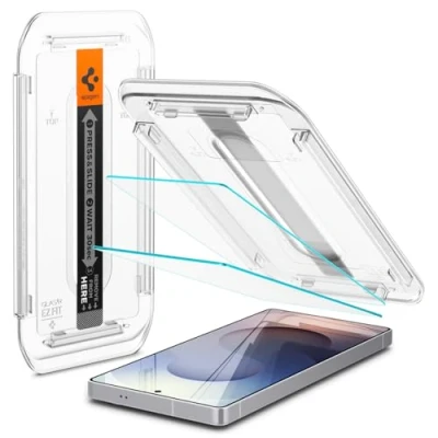 Afbeelding van Spigen Glas.tR EZ Fit gehard glas, compatibel met Samsung Galaxy S25 Ultra, 2 stuks, eenvoudige installatie, krasbestendig, 9H displaybescherming