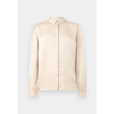 Afbeelding van VILA Viellette LS Overhemdblouse, Dames, Maat: 34, Cement