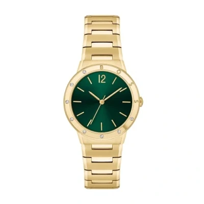 Afbeelding van BOSS Horloge goldcoloured/green, Dames, Maat: One Size, Gold coloured/green