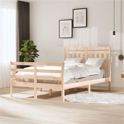 Afbeelding van vidaXL Bedframe massief hout 120x200 cm