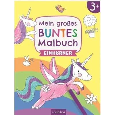 Afbeelding van Mein großes buntes Malbuch Einhörner
