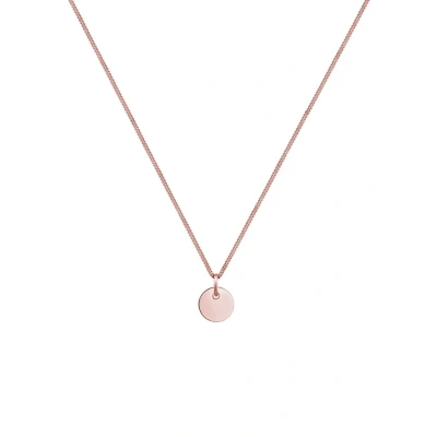 Afbeelding van Elli Plate Circle Basic Ketting, Dames, Maat: 45, Pink gold
