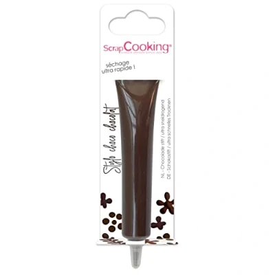 Afbeelding van ScrapCooking Chocoladebruine chocostift Voedselpen Voor gebak, 25 g Eetbare decoratieve pen Schrijven en tekenen op desserts, cakes koekjes Kerstmis verjaardagen 6801