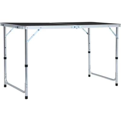 Afbeelding van vidaXL Campingtafel inklapbaar 120x60 cm aluminium grijs