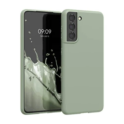 Afbeelding van kwmobile telefoonhoesje geschikt voor Samsung Galaxy S21 Hoesje smartphone Back cover in grijsgroen