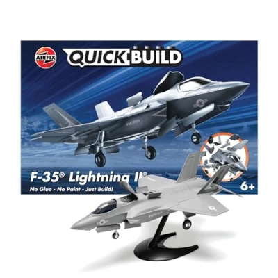 Afbeelding van Airfix J6040 QUICKBUILD F 35B Lightning II Plane Plastic Modelbouwpakket