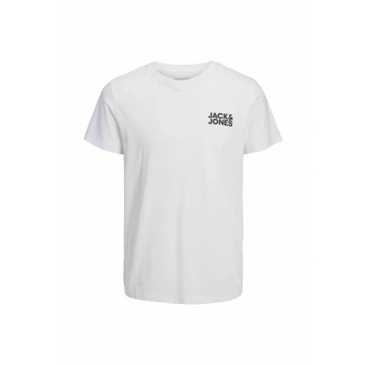 Afbeelding van Jack &amp; Jones Jjecorp logo Tee Ss O hals Noos Pls T shirt met ronde en voor heren, wit/details: klein/zwarte print