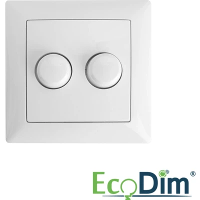 Afbeelding van ECODIM DUO DIMMERKNOP T.B.V. BUSCH JAEGER BALANCE SI INCL. CENTRAALPLAAT EN RAAMWERK