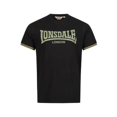 Afbeelding van Lonsdale Tshirt print Black Olive, Heren, Maat: Medium, olive