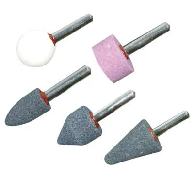 Afbeelding van Silverline Slijpstenen set Aluminiumoxide Diverse vormen 5 delig 6 mm schacht