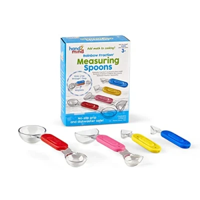 Afbeelding van Learning Resources Rainbow Fraction, 4 delige set voor droge en vloeibare ingrediënten, vaatwasmachinebestendig geschikt levensmiddelen, leer breuken, volume capaciteit, 3+