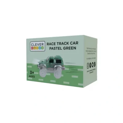 Afbeelding van Cleverclixx Magnetisch Speelgoed Race Track Car Pastel Groen 3 jaar