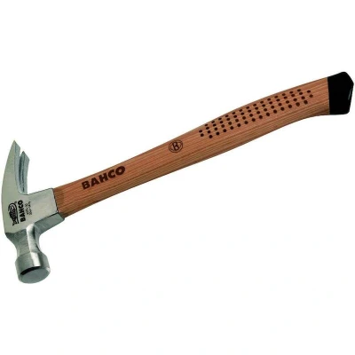 Afbeelding van BAHCO 427S 16 klauwhamer met hickoryhouten handgreep, rechte klauw, 22 mm, 450 g, 16oz