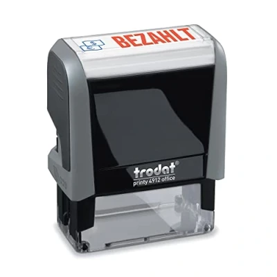 Afbeelding van Trodat Office Printy 43270 stempelkussen &quot;Bezight&quot;, 47 x 18 mm, blauw/rood
