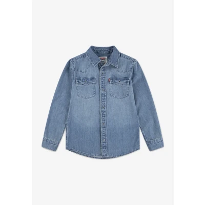 Afbeelding van Levi&#039;s New Barstow Western Shirt voor tieners Boy&#039;s 14A Neutral / Vintage Stone