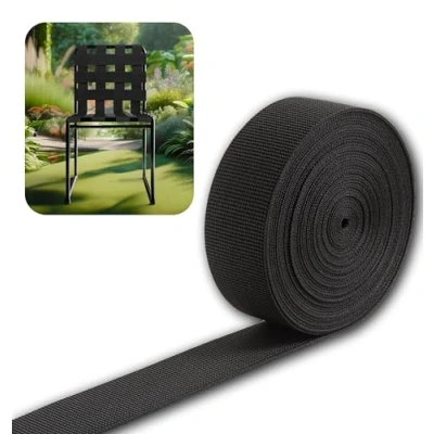 Afbeelding van IPEA Elastische band voor buitenmeubels tuinstoelen, strandstoelen, fauteuils, schommels, banken, woonkamer, wandtapijt, 10 meter, trekband rugstoelen, 50 mm