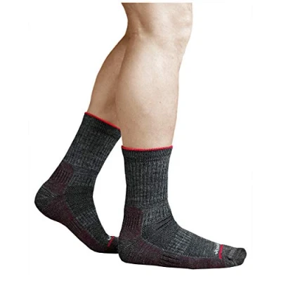 Afbeelding van VITSOCKS Merino wollen wandelsokken tegen blaren voor heren, warm, ademend, zacht, 1 paar (grijs bordeaux)