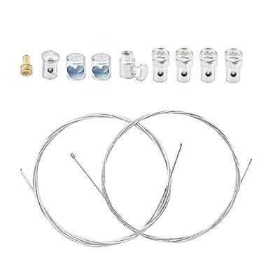 Afbeelding van ANBOO 2 x reparatieset voor universele kabel, koppelings of remkabel, universeel, met kabelbinder, koppelingskabel motorfiets, grasmaaier, quad, m