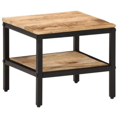 Afbeelding van vidaXL Salontafel 35x35x30 cm massief ruw mangohout
