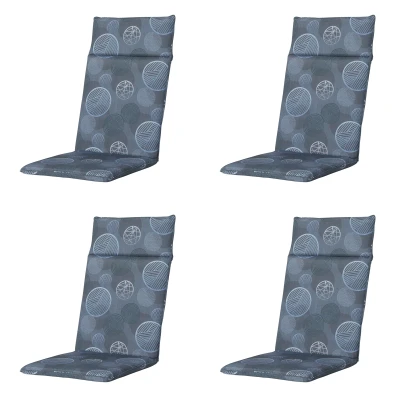 Afbeelding van Madison Kussen hoog 50x120 universeel Circle blue 4 stuks