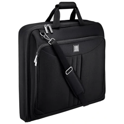 Afbeelding van Kostuum Butler Kledingstukzakken voor Reizen van Hugh Grote 40 Inch Reiskostuumzak tot 3 pakken Draag Bagage, Hangende Reiskostuumzak, Kostuumzakken Mannen, Zak, Kostuumdrager, Zwart