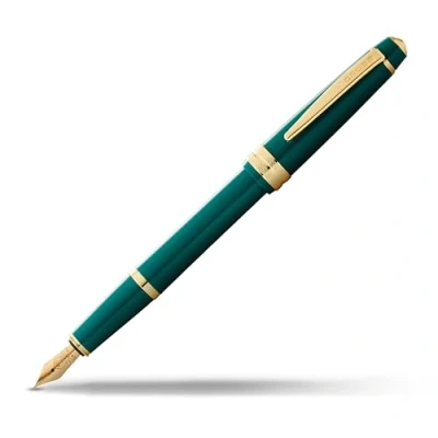 Afbeelding van Cross Bailey Light vulpen (veerdikte XF, incl. geschenkverpakking) groene lak met goudkleurig beslag