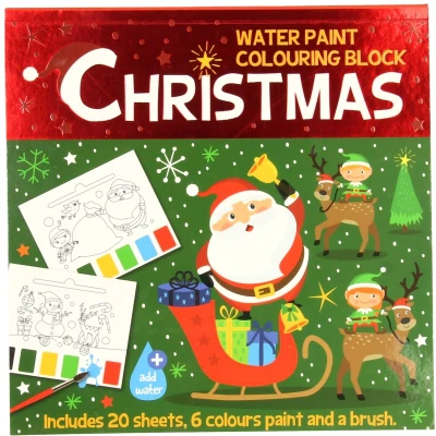 Afbeelding van Waterverfblok Kerst 20x20 cm 20 vel