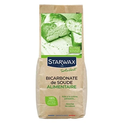 Image de STARWAX SOLUVERT Bicarbonate de soude alimentaire 1kg Ecocert Idéal pour la cuisine, patisserie, mais aussi absorber les odeurs...