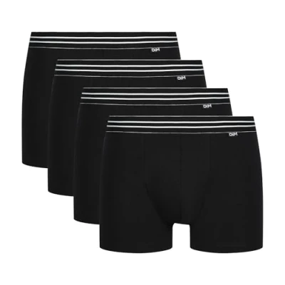 Image de DIM Boxer Homme Ecodim Coton Stretch Confort et Maintien x4, Noir, S