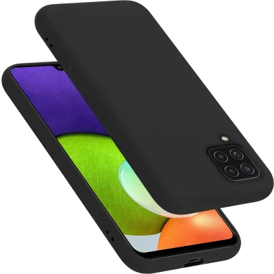 Afbeelding van Cadorabo Hoesje geschikt voor Samsung Galaxy A22 4G / M22 M32 in LIQUID ZWART Beschermhoes gemaakt van flexibel TPU silicone Case Cover