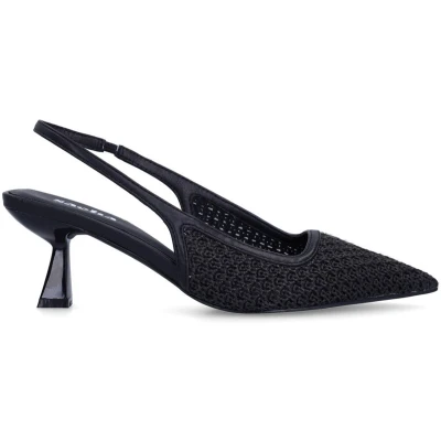 Afbeelding van Sacha Dames Zwarte gevlochten slingback pumps Maat 39