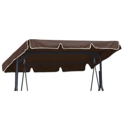 Afbeelding van Ferocity Universeel zonnedak voor schommelbank, dakzeil tuinschommel, vervangend dak, ca. 210 x 145 cm, 101, beige, bruin