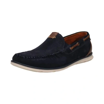 Afbeelding van bugatti Bruno Mocassins, Heren, Maat: 41, Dark blue Veloursleer