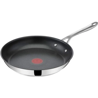 Afbeelding van Tefal Jamie Oliver Cook is direct op de koekenpan E30406 28 cm geschikt voor inductie vaatwasmachinebestendig duurzame anti aanbaklaag thermo signaal technologie roestvrij staal