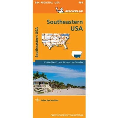 Afbeelding van USA SOUTHEAST 11584 CARTE &#039; REGIONAL MICHELIN KAART