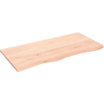 Afbeelding van vidaXL Wastafelblad 100x50x2 cm onbehandeld massief hout