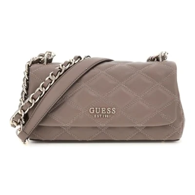 Afbeelding van GUESS Tamsin Convertible Xbody Flap Bag Dark Taupe, Donkere taupe