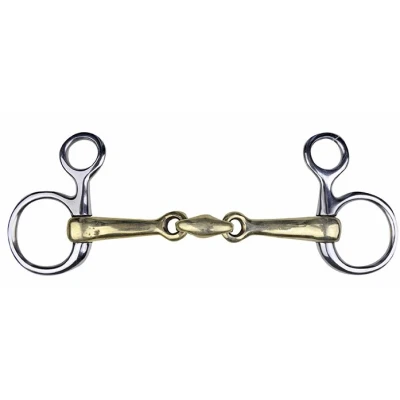 Image de HKM Baucher Bit Argentan, 16mm stainless steel rings