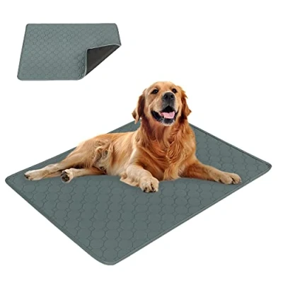Afbeelding van Eastlion Hondenmat, zeer absorberend, herbruikbaar, voor honden en puppy&#039;s, geschikt honden, katten, cavia&#039;s (1 stuk, 100 x 70 cm) L grijs