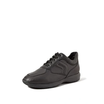 Afbeelding van Geox UOMO Happy Sneakers laag, Heren, Maat: 45, Black Leer