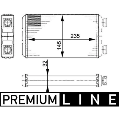 Afbeelding van Kachelradiateur, interieurverwarming MAHLE AH 138 000P