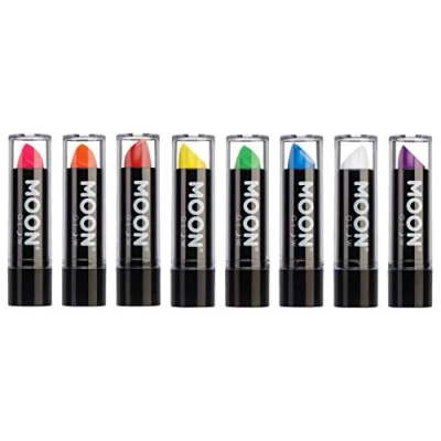 Afbeelding van Moon Glow Neon Lipstick UV 4.5g Intense Assortiment van 8 kleuren. die een ongelooflijk neoneffect produceren onder ultraviolet of zwart licht!